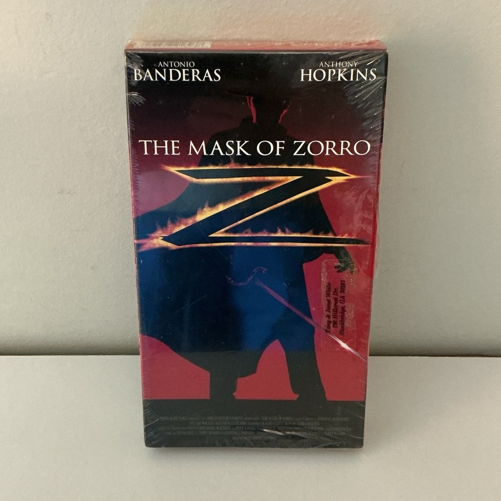 Vintage The Mask Of Zorro Anthony Hopkins Banderas‎ VHS w/ Watermarks New